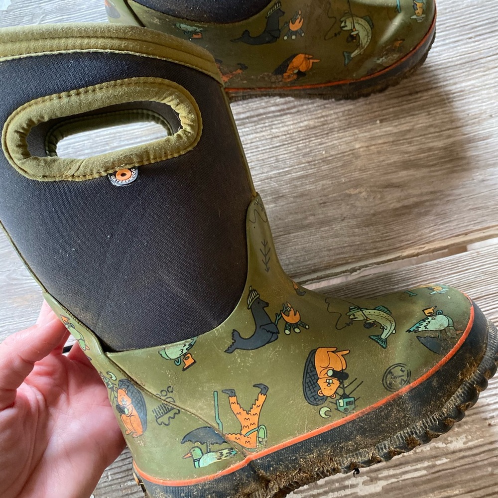 Kids Bogs Classic, David Rollyn Print, little kid size 10